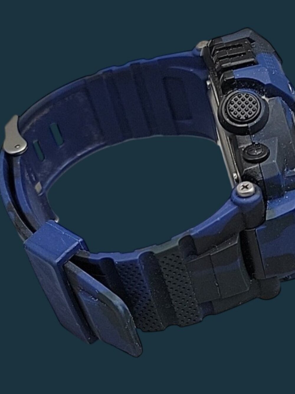 Primark Mens Digital Watch 9" Blue Silicone Band 54mm Multifunction Dial - Picture 11 of 12